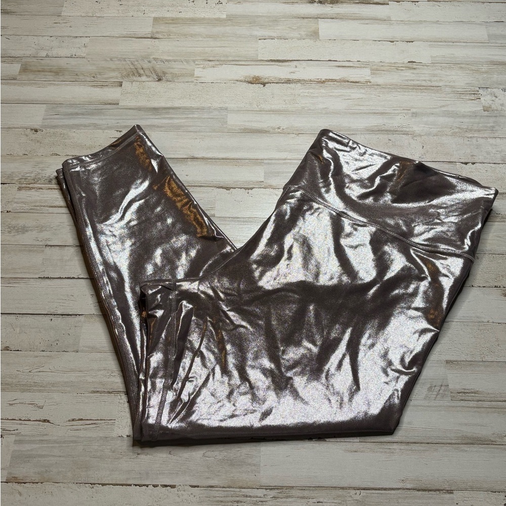 Old Navy Powersoft Extra High Rise Leggings Starry Sky Metallic Shine Sz 4X - Picture 7 of 9